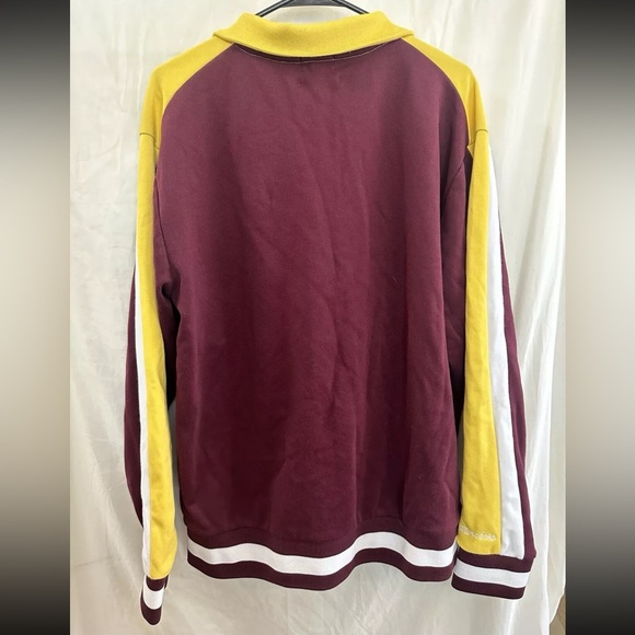 Marc Ecko Track Jacket Men’s Size XL Maroon Yellow White Cut & Sew Line - Picture 4 of 8